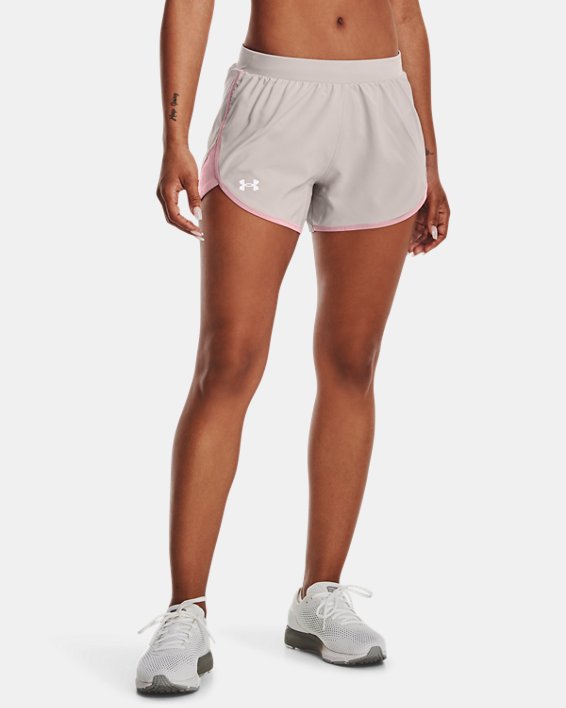 Women's UA Fly-By Elite 3'' Shorts, Gray, pdpMainDesktop image number 0